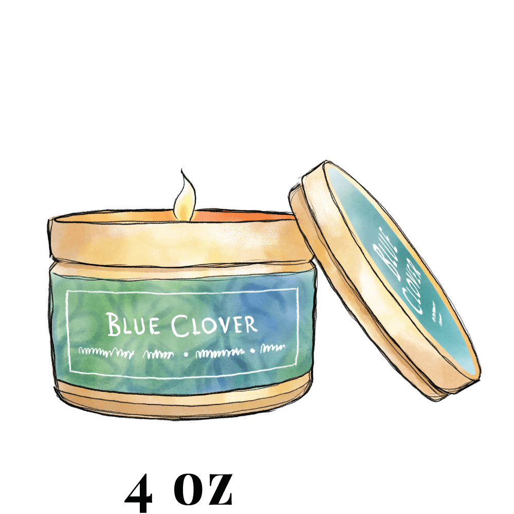 Blue Clover Candle bougie parfumée by Flowering Pharmacy®