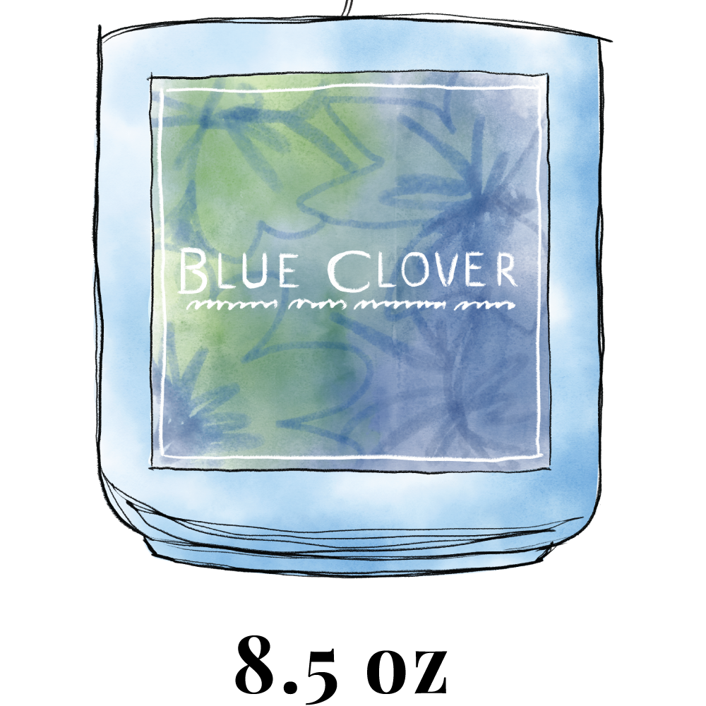 Blue Clover Candle bougie parfumée by Flowering Pharmacy®